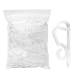 Christmas Light Clips - White Hooks For Outdoor String Lights- Gutter Clips For Hanging Outdoor Lights - Holiday Light Slips For Halloween Christmas - 100 Pack (White)