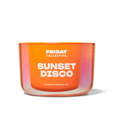 Sunset Disco Candle, Citrus Scented, Made With Essential Oils, 3 Wicks, 13.5 Oz