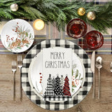 100 Christmas Disposable Paper Decorative Guest Napkins, Xmas Tree Buffalo Plaid For Party Lunch Dinner Kitchen Bathroom