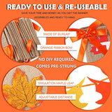 4 Pieces Thanksgiving Fall Decorations Burlap Thankful Banner Happy Fa