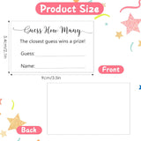 50Pcs Guess How Many Game Cards, Minimalist Guess How Many Baby Shower Game, Birthday Party Activities, Bridal Shower Wedding Cards(3.5" X 2.1")