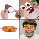Pin The Nose On The Reindeer Holiday Reusable Game Christmas Party Games With 36 Noses And 4 Blindfold For Xmas Party Supplies