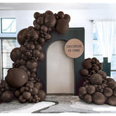 Dark Brown Balloon Garland Kit – 18" 12" 5" Chocolate & Coffee Boho Party Decor