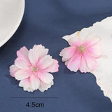 20Pcs Artificial Silk Cherry Blossom Flower Heads Fake Plum Blossom Flower Petals Fake Peony Daisy Decor For Bridal Hair Clips Headbands Dress Diy Accessories Wedding Party Decoration (Pink)