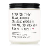 Scented Candles - Inspirational Gifts For Women, Birthday Gifts For Her, Encouragement/Get Well Soon/Cheer Up/Positive Gift For Friends, Coworker, Sister, Natural Soy Candle 7Oz