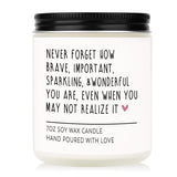 Scented Candles - Inspirational Gifts For Women, Birthday Gifts For Her, Encouragement/Get Well Soon/Cheer Up/Positive Gift For Friends, Coworker, Sister, Natural Soy Candle 7Oz