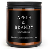 Scented Candles For Men - Apple Brandy Barrel Scent | 50Hr Burn Soy Wax In Brown Glass - Man Cave Gifts, Birthday For Him, Father'S Day Gift (9Oz)