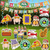 24PCS Friends Birthday Party Supplier Hanging Swirls, Colorful Friend Party Decorations Streamers