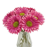 10Pcs Artificial Daisy Artificial Flowers Gerbera Daisy Silk Flowers Faux Flower For Party Home Kitchen Garden Wedding Decor(Hot Pink)