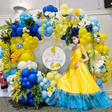 136Pcs Blue Yellow Balloon Garland Kit β Royal & Lemon Balloons for Amalfi or Bachelorette Party