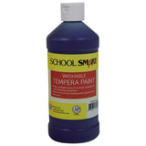 School Smart Washable Tempera Paint, Purple, 1 Pint Bottle