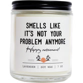 Retirement Gift For Women & Men – 7Oz Lavender Scented Soy Candle – Funny 2025 Gift Idea For Coworker, Boss, Teacher, Friend, Mom Or Dad – Best Relaxing Candle For Retirees