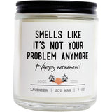 Retirement Gift For Women & Men – 7Oz Lavender Scented Soy Candle – Funny 2025 Gift Idea For Coworker, Boss, Teacher, Friend, Mom Or Dad – Best Relaxing Candle For Retirees