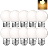 10 Pack 1W LED Night Light Bulbs G14 G45 E26 2700K Soft White 5W Equivalent