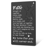 Husband Birthday Card From Wife, Anniversary Card Black Wallet Insert Card, Valentine Gifts For Men Women, Love Gift For Him Her Boyfriend Girlfriend, Romantic Gift Card Xcd33