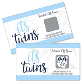 Big Dot of Happiness It’s Twin Boys - Blue Twins Baby Shower Game Scratch Off Cards - 22 Count