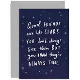 Old English Co. Friendship Thank You Card - 'Good Friends Are Like Stars' Thinking Of You Card For Her - Thoughtful Sympathy Best Wishes Card - Best Friend, Bff, Coworker | Blank Inside With Envelope