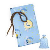 Jumbo Large Plastic Gift Bag, Baby Boy Design Plastic Bag With Tag And Tie For Birthday, Baby Shower - 56" X 36", 1 Pcs - Blue Sleepy Bear