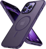 Dark Purple MagSafe iPhone 12 Pro Case Matte Translucent Protective Cover