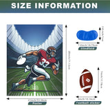 Football Party Game Set, Pin The Football Activity With 24 Stickers, Indoor Group Games For Adults