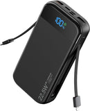 32000mAh 22.5W Fast Charging Portable Power Bank with Built In USB C Cables and Digital Display