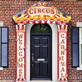 3 Pcs Carnival Circus Porch Banner Decorations Circus Party Awning Hanging Banner Carnival Welcome Door Decorations Set For Birthday Baby Shower Party Supplies