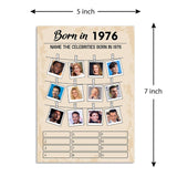 50Th Birthday Party Games, Born In 1976 Games, Birthday Party Supplies For Adults, Fun 1976S Party Game?Pack Of 30 Cards