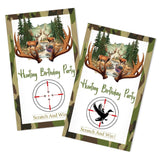50 Pack Hunting Birthday Party Scratch Off Game, Nature Adventure Animals Scratch Cards For Party Game, Jungle Hunting Deer Duck Raffle Tickets For Group Games Family Activity, Baby Shower