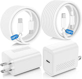 2 Pack 40W USB C Fast Charger with 10FT USB C Cables for iPhone Samsung iPad