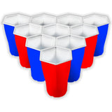 Reusable Party Pong Cup Set By Partypong - 22 Reusable Cups, 3 Balls, & Plastic Game Card