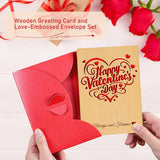 Wooden Valentines Day Card For Her Him, Romantic Wood Happy Valentines Day Gifts For Husband Wife Girlfriend Boyfriend, Wooden Valentine Greeting Card