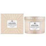 Voluspa Coconut Papaya, Corta Maison Boxed Candle, 11 oz, 45 Hour Burn Time, Coconut Wax for Clean Burning, Handcrafted in The USA