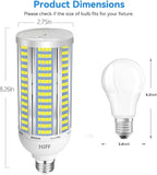 100W LED Corn Light Bulbs 2 Pack 15000 Lumens 5000K E26 E39 High Bay Warehouse Garage Lighting