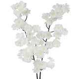 2 Pcs Artificial Cherry Blossom Flowers Branches 41" Faux Cherry Blossom Long Stem White Silk Cherry Blossom Tree Tall Fake Flower Arrangement For Home Wedding Centerpieces Spring Indoor Decor