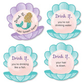 Big Dot of Happiness Drink If Game - Trading The Tail For A Veil - Mermaid Bachelorette Party or Bridal Shower Game Cards - 24 Count