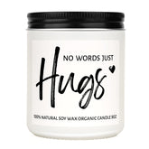 Sympathy Gifts For Loss Of Loved One- No Words Just Hugs Candles, Natural Lavender Scented Candle 9Oz, Get Well Soon, Thinking Of You Gifts, Bereavement Gift For Women Men, Miscarriage Gift For Mother