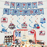 Hockey Birthday Party Decorations - 11Pcs Hockey Birthday Decorations Banner Hanging Swirls Game Day Game Time Sport Themed Party Decor Supplies For Kids Fans Boys