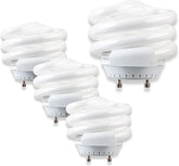 18W GU24 CFL Light Bulbs T2 Spiral 2700K Warm White 1170 Lumens UL Listed 4 Pack