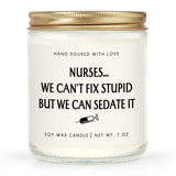 Nurse Gifts For Women, Funny Nurse Candle, Nursing School Nurse Week Day Graduation Gift, Cool Rn Lpn Gifts For Nurses Female, Nursing Student, New Nurses, 7Oz