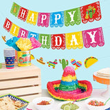 3 Pcs Mexican Happy Birthday Banner Cinco De Mayo Fiesta Party & Photo Booth Decor