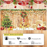 Christmas Garage Door Banner, 13 X 6Ft Merry Christmas Garage Cover Large Xmas Party Background Decoration For Photography, Holiday Photo Booth Props Outdoor Hanging Decor For Winter Supplies