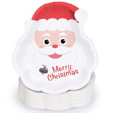 50 Count Christmas Paper Plates Disposable Party Santa Plates For Dessert Dinner Appetizer Salad Cake Cookies Merry Christmas Holiday Dinnerware Party Decoration Supplies