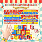 98 Pcs Circus Party Favors Include Circus Slap Bracelets Cute Stickers Clown Animal Keychains Carnival Party Favors For Carnival Birthday Supplies Classroom Rewards
