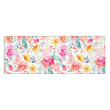 Pink Desk Mat,Floral Desk Mat,Xxl Mouse Pad,Floral Mouse Pad,Christmas Gifts,Desk Accessories For Women,Pink Office Supplies,Office Decor For Women,11.8 * 31.5 Inches