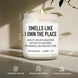 Best Housewarming Candle Gifts For New Homeowner, Smell Like I Own The Place, Closing Candles Gift For First Time Home Buyers, Women, Men, Couple, Unique First House Apartment Gift-34