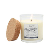 Peripeti Home Grapefruit + Vanilla Soy Candle - Long-Lasting Scented Candle With Classic Wick For Relaxing Aromatherapy - 8.5Oz Natural Wax For Home, Spa, Or Gift