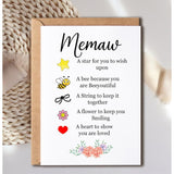Memaw Card - Memaw I Love You Gift - Token I Love Gift - Appreciation Gift - Mothers Day Gift For Memaw - Gift For Memaw - Birthday Gift For Memaw - I Love You Memaw Card