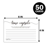 50 Time Capsule Cards For 1St Birthday Or Baby Shower Game Activity,Advice And Wishes Cards,And Anniversary Card For Baby Shower Party Supplies.