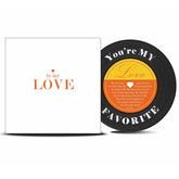 Anniversary Card For Him Or Her,Gift For Husband Or Wife,Boyfriend Or Girlfriend,Valentine'S Day Card For Men And Women,Romantic Record Vinyl Anniversary Card For Couples With Envelope & Sticker-B3