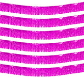6 Pack 10 Feet Pink Metallic Foil Fringe Garland Rectangular Banner For Parade Floats, Thanksgiving, Christmas, Birthday, Halloween Party Decorations